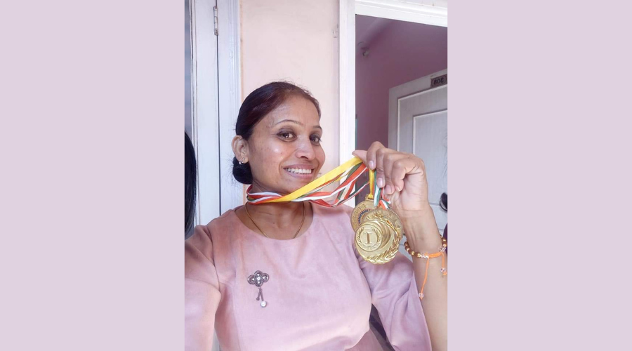 Kalpana Sharma has won 31 gold and 3 silver medals in India’s National and State level Yoga Asana Championship.