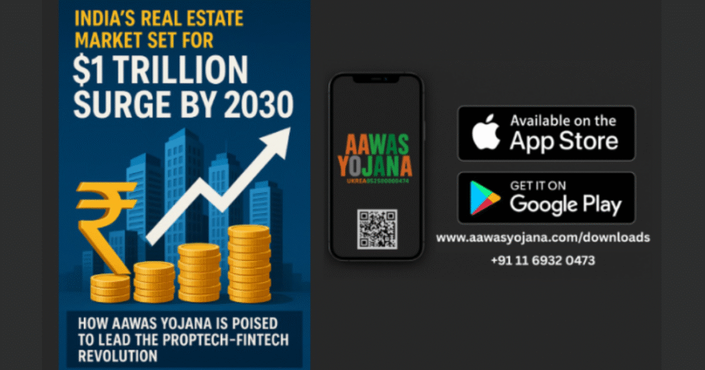 India’s Real Estate Market Set for $1 Trillion Surge by 2030: How Aawas Yojana is Poised to Lead the PropTech–FinTech Revolution